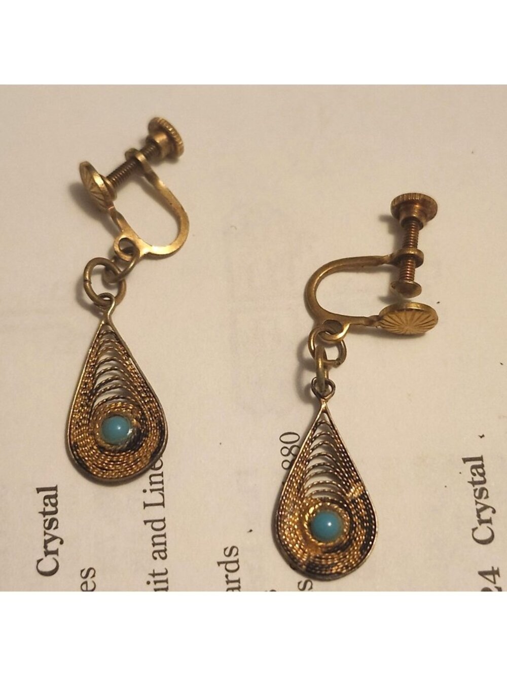 SALE 2/$12 Dangle Vintage Clip On Earrings